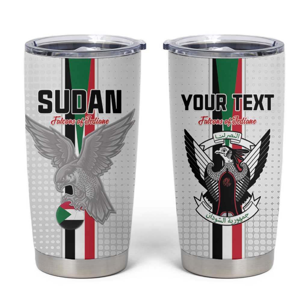 Afro Sudan Football Custom Tumbler Cup Come On Falcons of Jediane - African Pride