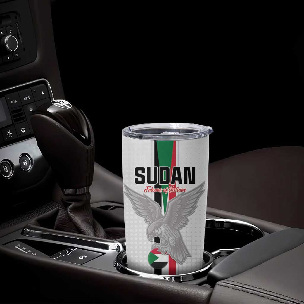 Afro Sudan Football Custom Tumbler Cup Come On Falcons of Jediane - African Pride