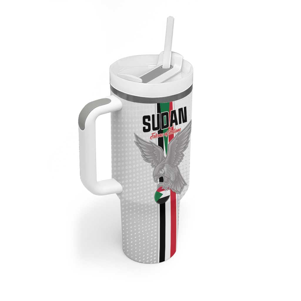 Afro Sudan Football Custom Tumbler With Handle Come On Falcons of Jediane - African Pride