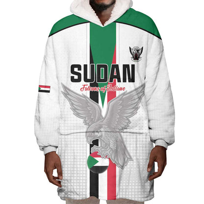 Afro Sudan Football Custom Wearable Blanket Hoodie Come On Falcons of Jediane - African Pride