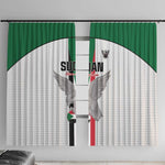 Afro Sudan Football Window Curtain Come On Falcons of Jediane - African Pride