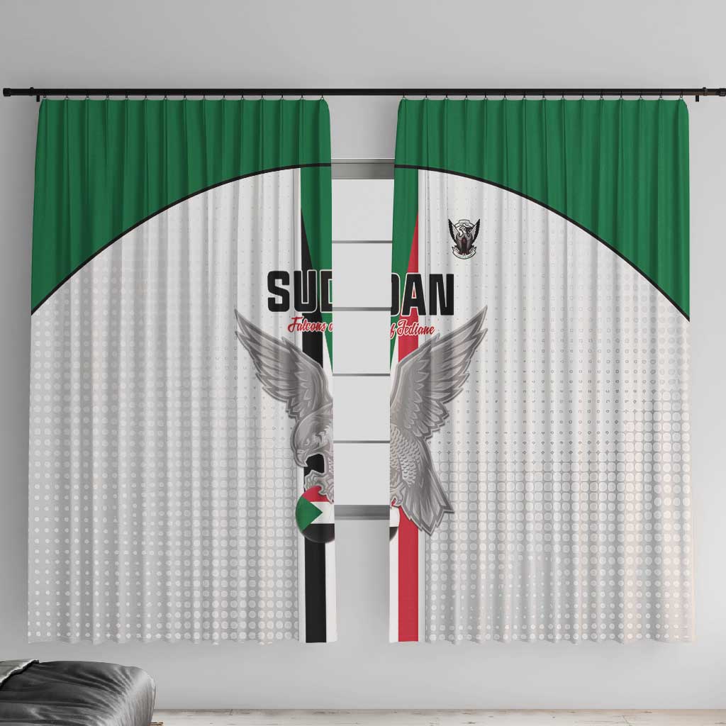 Afro Sudan Football Window Curtain Come On Falcons of Jediane - African Pride