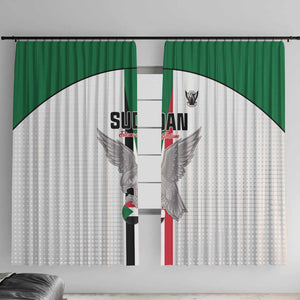 Afro Sudan Football Window Curtain Come On Falcons of Jediane - African Pride