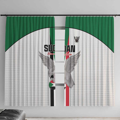 Afro Sudan Football Window Curtain Come On Falcons of Jediane - African Pride