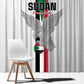 Afro Sudan Football Window Curtain Come On Falcons of Jediane - African Pride