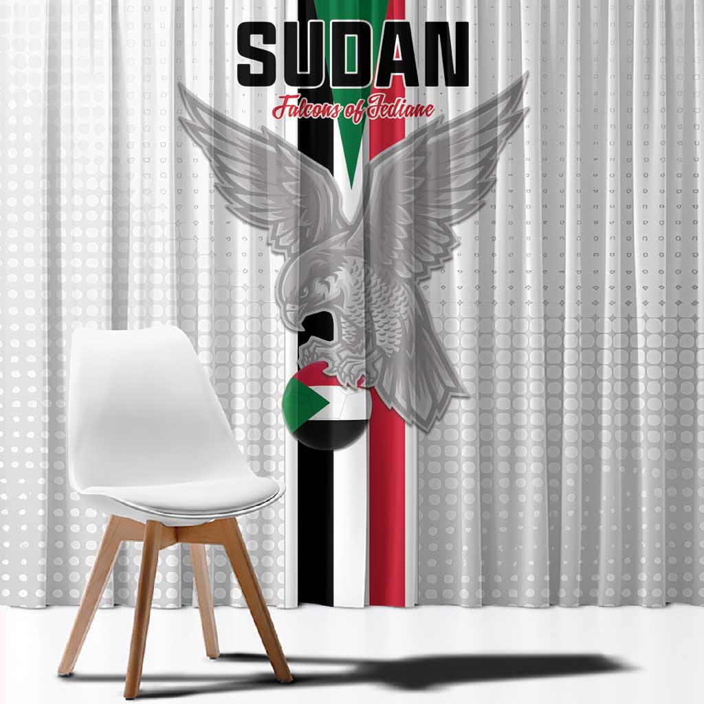 Afro Sudan Football Window Curtain Come On Falcons of Jediane - African Pride