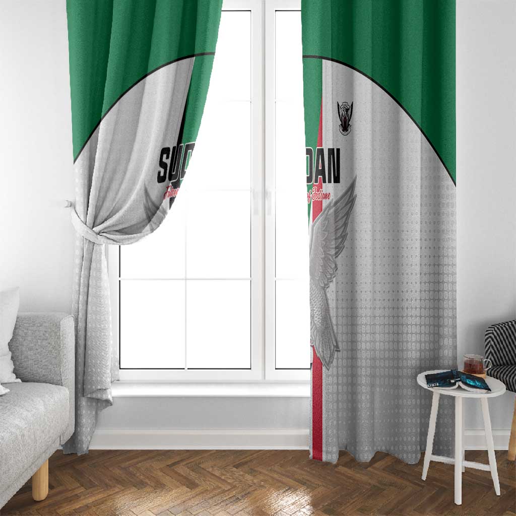 Afro Sudan Football Window Curtain Come On Falcons of Jediane - African Pride