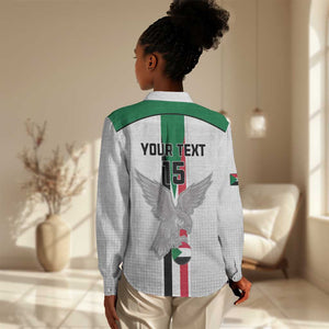 Afro Sudan Football Custom Women Casual Shirt Come On Falcons of Jediane - African Pride