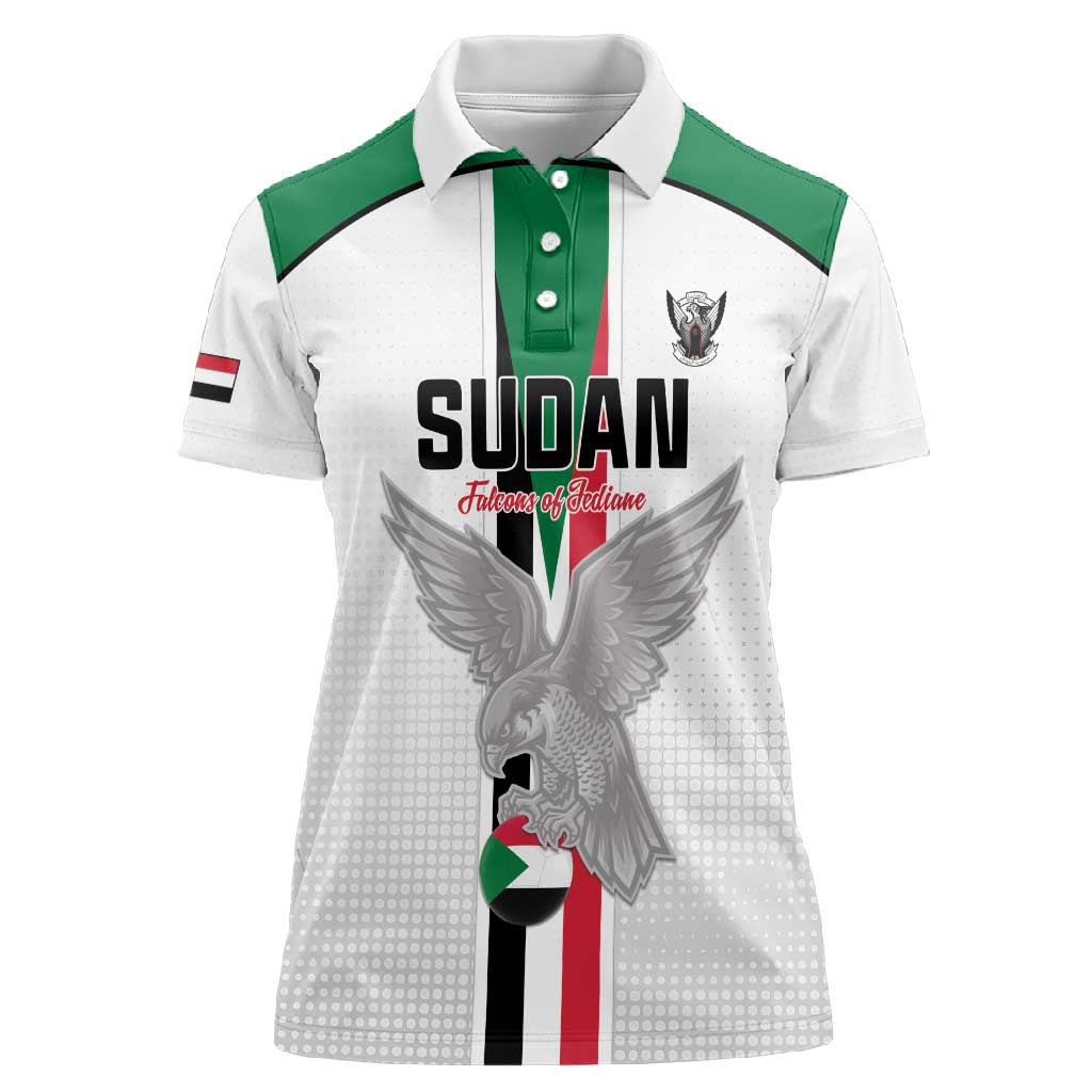 Afro Sudan Football Custom Women Polo Shirt Come On Falcons of Jediane - African Pride