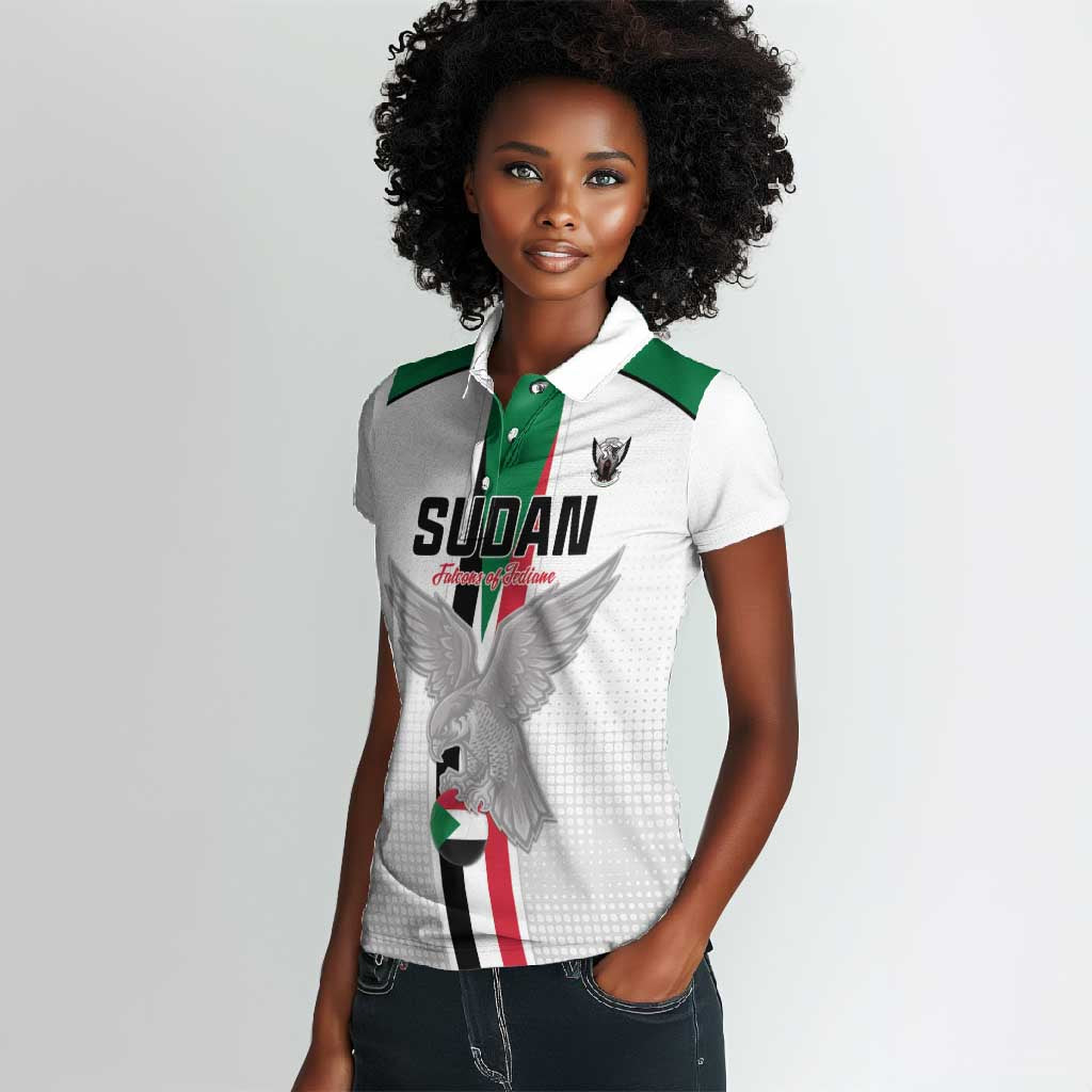 Afro Sudan Football Custom Women Polo Shirt Come On Falcons of Jediane - African Pride