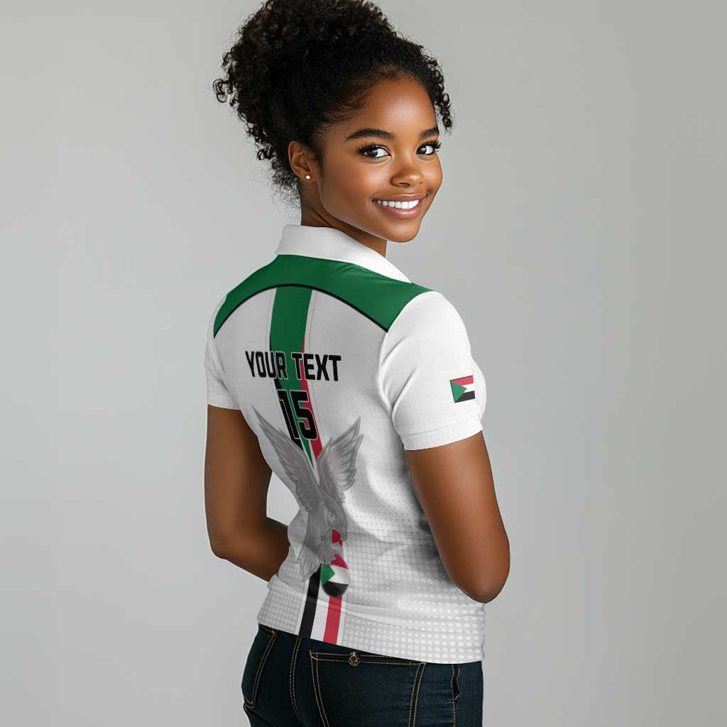 Afro Sudan Football Custom Women Polo Shirt Come On Falcons of Jediane - African Pride