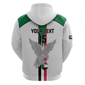 Afro Sudan Football Custom Zip Hoodie Come On Falcons of Jediane - African Pride
