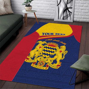 Afro Tchad Personalised Area Rug Coat Of Arms - African Pattern