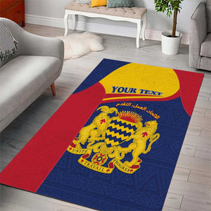Afro Tchad Personalised Area Rug Coat Of Arms - African Pattern