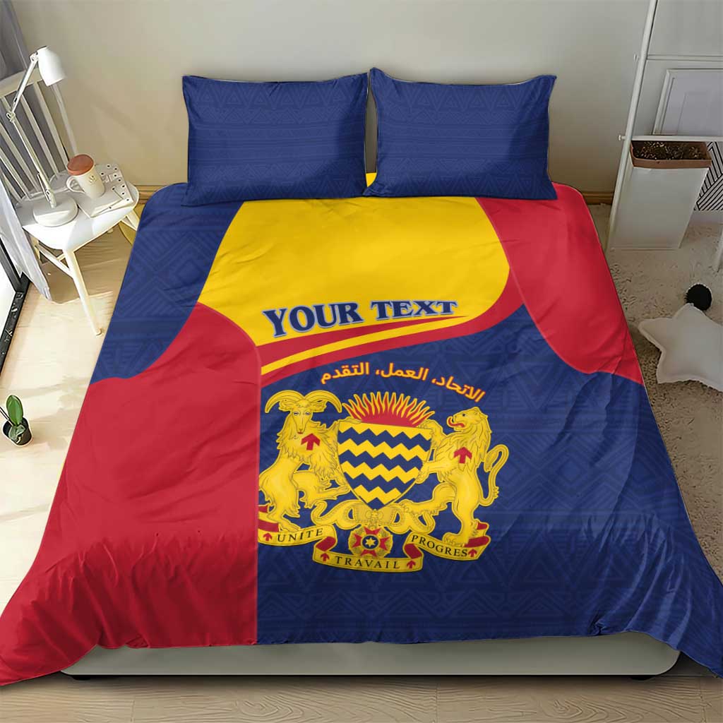 Afro Tchad Personalised Bedding Set Coat Of Arms - African Pattern