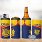 Afro Tchad Personalised 4 in 1 Can Cooler Tumbler Coat Of Arms - African Pattern