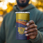 Afro Tchad Personalised 4 in 1 Can Cooler Tumbler Coat Of Arms - African Pattern