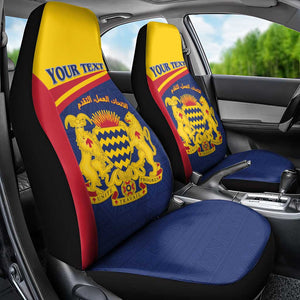 Afro Tchad Personalised Car Seat Cover Coat Of Arms - African Pattern