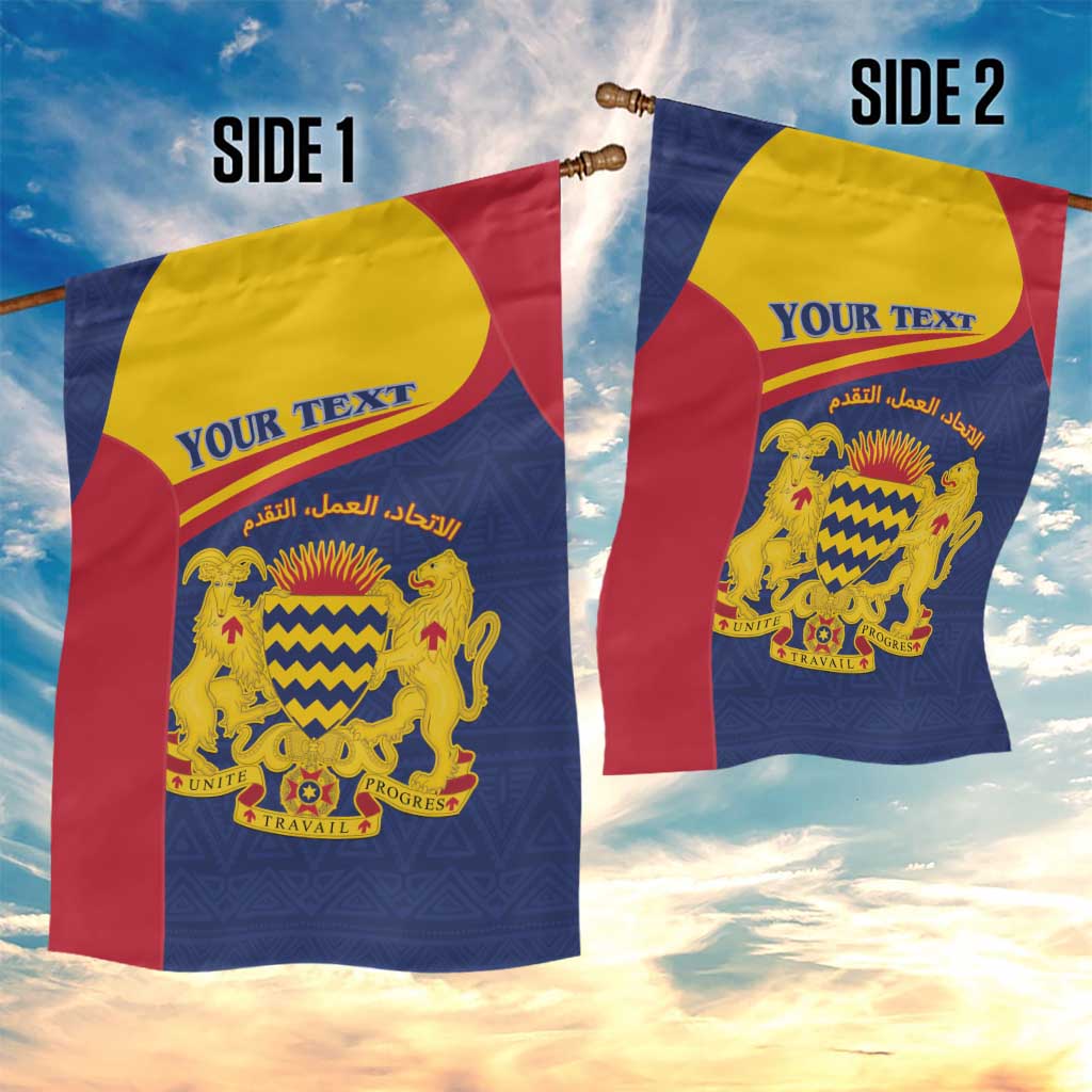 Afro Tchad Personalised Garden Flag Coat Of Arms - African Pattern