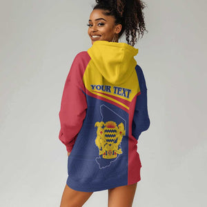 Afro Tchad Personalised Hoodie Dress Coat Of Arms - African Pattern