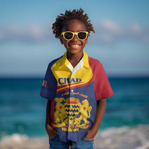 Afro Tchad Personalised Kid Hawaiian Shirt Coat Of Arms - African Pattern