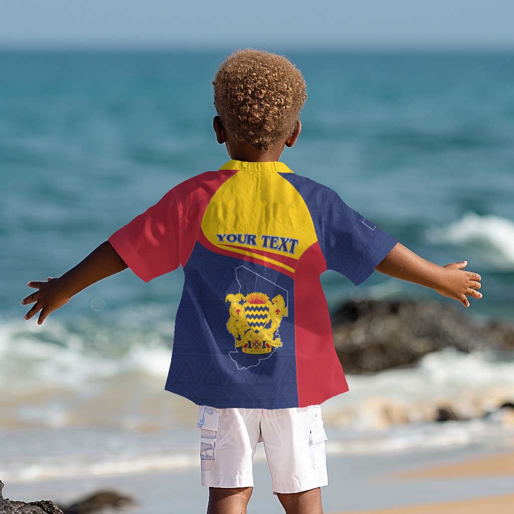 Afro Tchad Personalised Kid Hawaiian Shirt Coat Of Arms - African Pattern