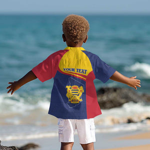 Afro Tchad Personalised Kid Hawaiian Shirt Coat Of Arms - African Pattern