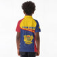 Afro Tchad Personalised Kid Polo Shirt Coat Of Arms - African Pattern