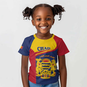 Afro Tchad Personalised Kid T shirt Coat Of Arms - African Pattern