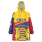 Afro Tchad Personalised Kid Wearable Blanket Hoodie Coat Of Arms - African Pattern