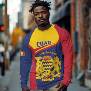 Afro Tchad Personalised Long Sleeve Shirt Coat Of Arms - African Pattern