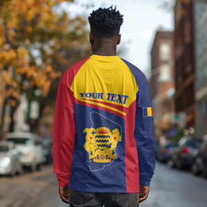Afro Tchad Personalised Long Sleeve Shirt Coat Of Arms - African Pattern