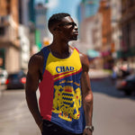 Afro Tchad Personalised Men Tank Top Coat Of Arms - African Pattern