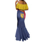 Afro Tchad Personalised Mermaid Dress Coat Of Arms - African Pattern