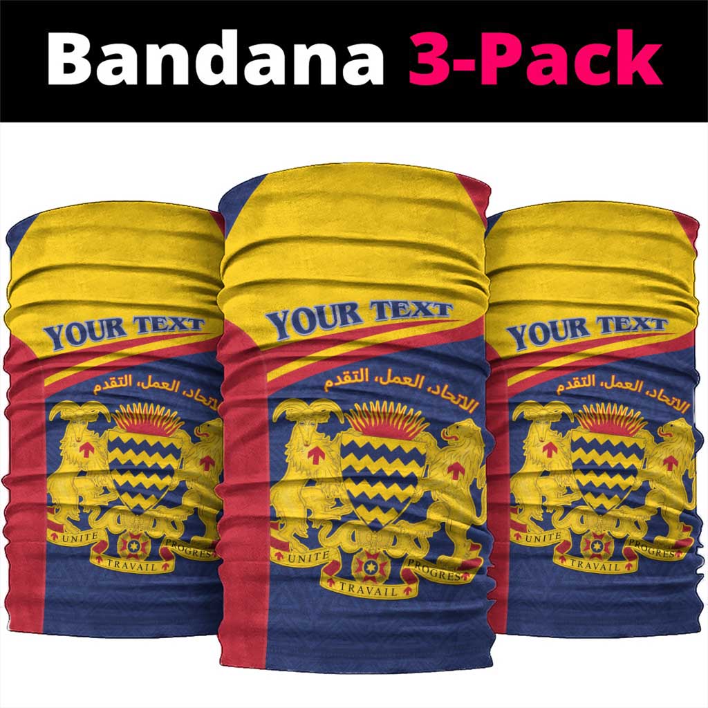 Afro Tchad Personalised Neck Gaiter Coat Of Arms - African Pattern LT15