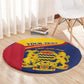 Afro Tchad Personalised Round Carpet Coat Of Arms - African Pattern