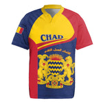Afro Tchad Personalised Rugby Jersey Coat Of Arms - African Pattern