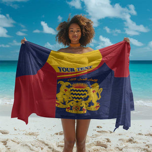 Afro Tchad Personalised Sarong Coat Of Arms - African Pattern