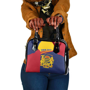 Afro Tchad Personalised Shoulder Handbag Coat Of Arms - African Pattern
