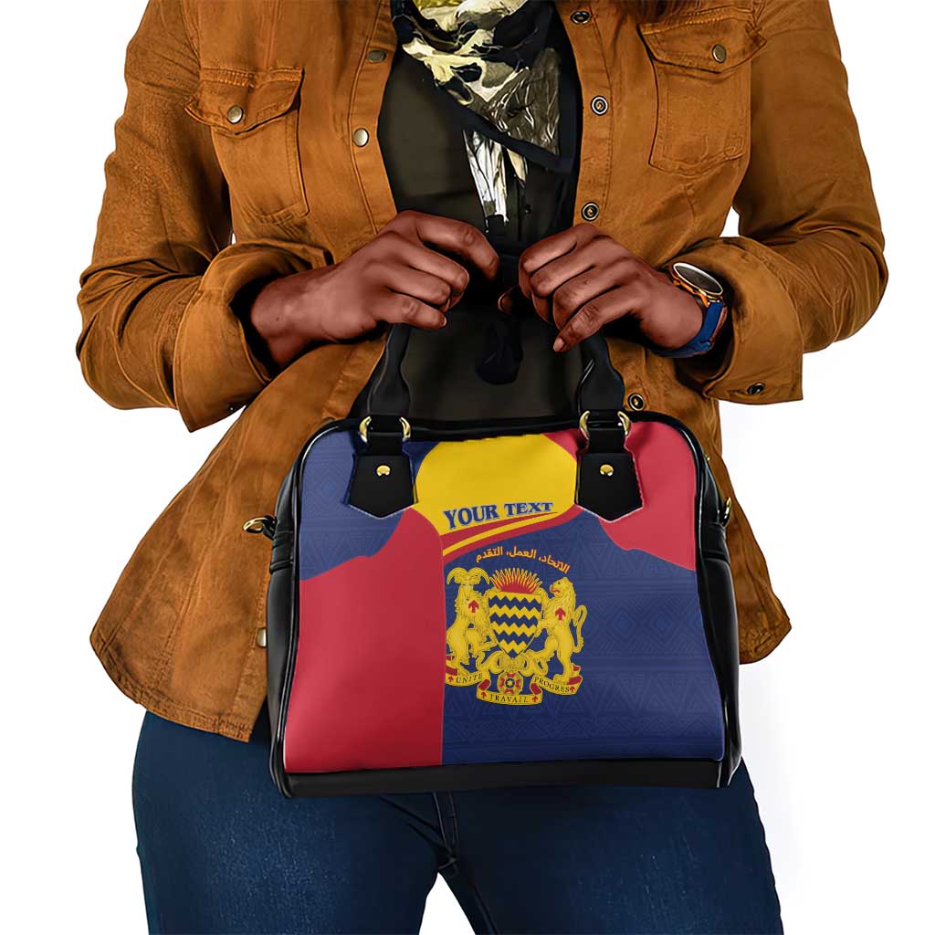 Afro Tchad Personalised Shoulder Handbag Coat Of Arms - African Pattern