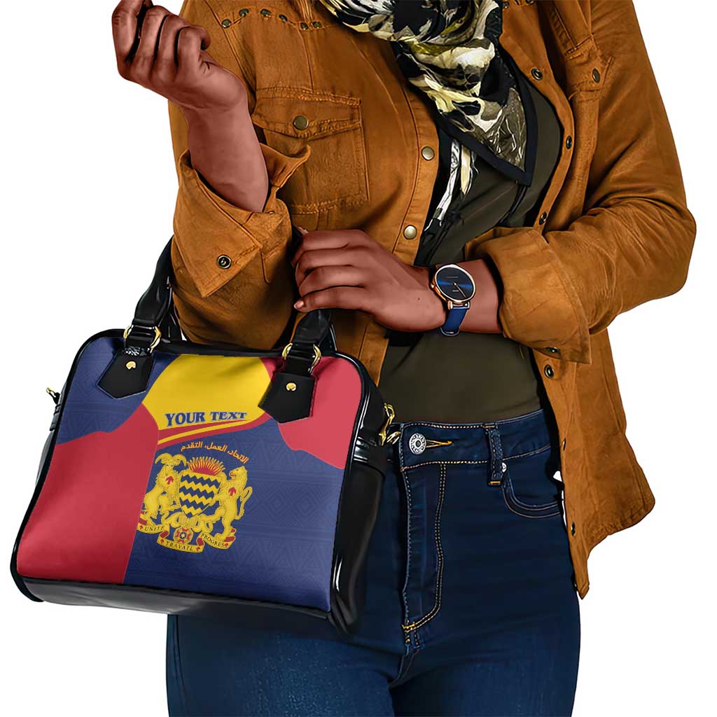 Afro Tchad Personalised Shoulder Handbag Coat Of Arms - African Pattern