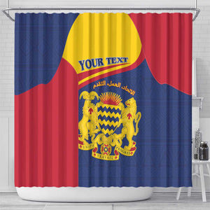 Afro Tchad Personalised Shower Curtain Coat Of Arms - African Pattern