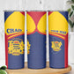 Afro Tchad Personalised Skinny Tumbler Coat Of Arms - African Pattern