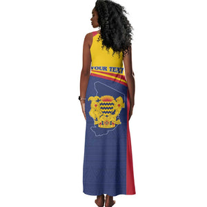 Afro Tchad Personalised Tank Maxi Dress Coat Of Arms - African Pattern