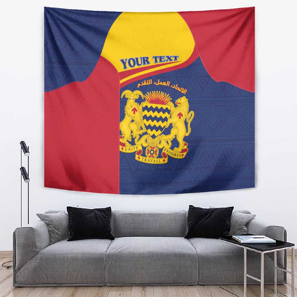 Afro Tchad Personalised Tapestry Coat Of Arms - African Pattern