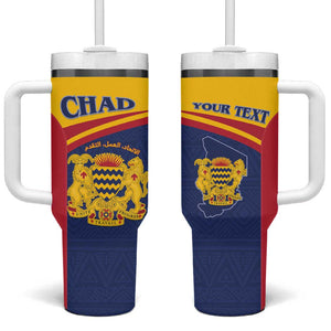 Afro Tchad Personalised Tumbler With Handle Coat Of Arms - African Pattern
