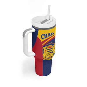 Afro Tchad Personalised Tumbler With Handle Coat Of Arms - African Pattern