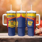 Afro Tchad Personalised Tumbler With Handle Coat Of Arms - African Pattern