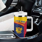 Afro Tchad Personalised Tumbler With Handle Coat Of Arms - African Pattern