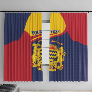 Afro Tchad Personalised Window Curtain Coat Of Arms - African Pattern